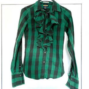 Size 2 | Ralph Lauren Rugby Ruffle Plaid Shirt